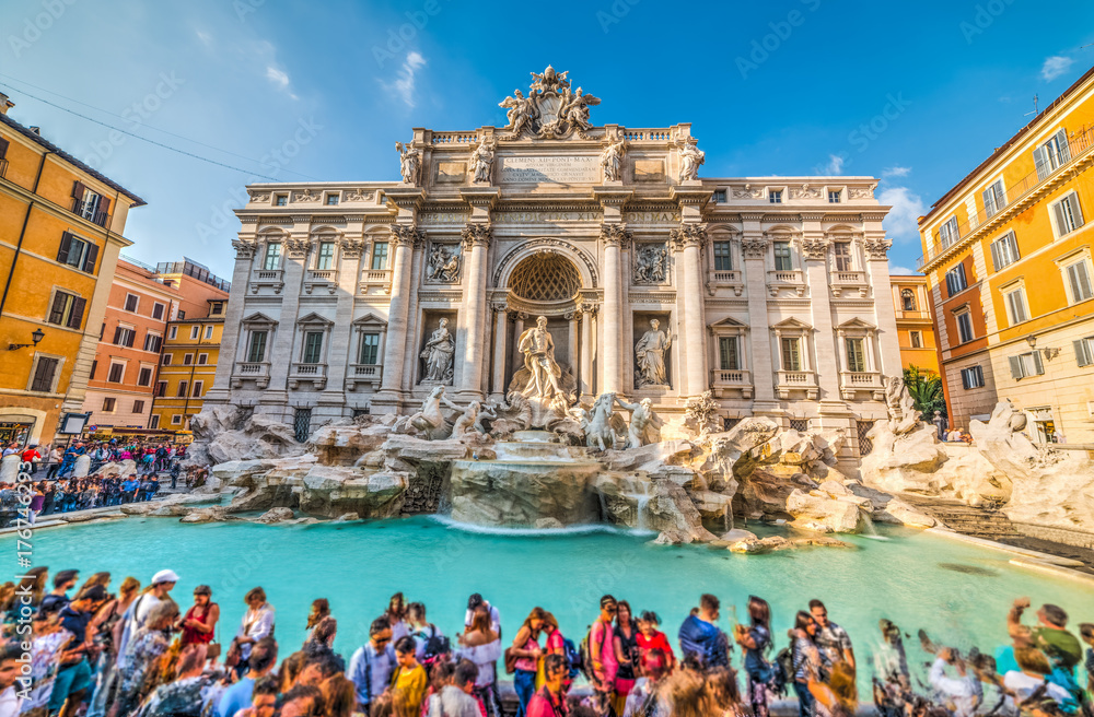 World famous Fontana di Trevi in Rome