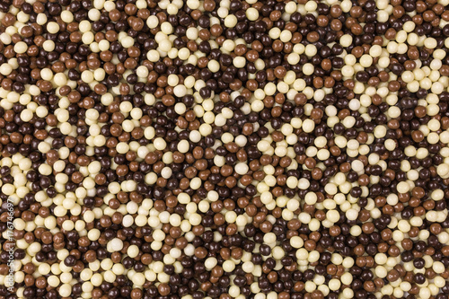 background of puffed rice crispies with chocolate