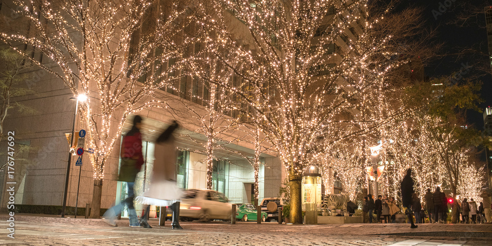 Φωτογραφία Christmas lights in Marunouchi, Tokyo　丸の内イルミネーション