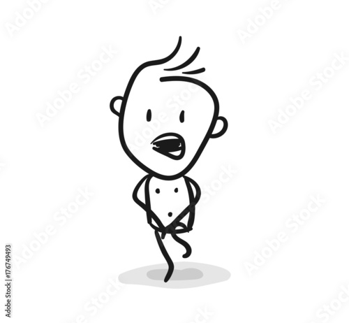 Strichfiguren / Strichmännchen: Nackt. (Nr. 125)