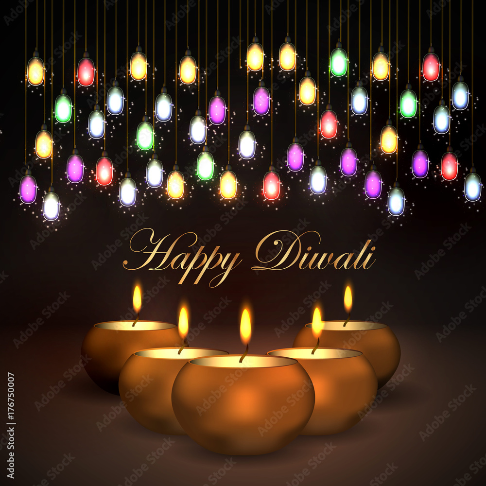 Vector illustration of the traditional celebration of happy diwali Vector illustration of the traditional celebration of happy diwali
