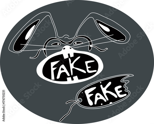 vector graphic icon, global fake