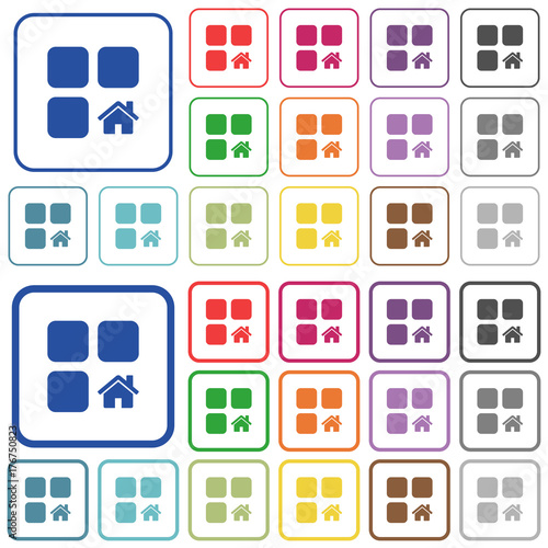 Default component outlined flat color icons