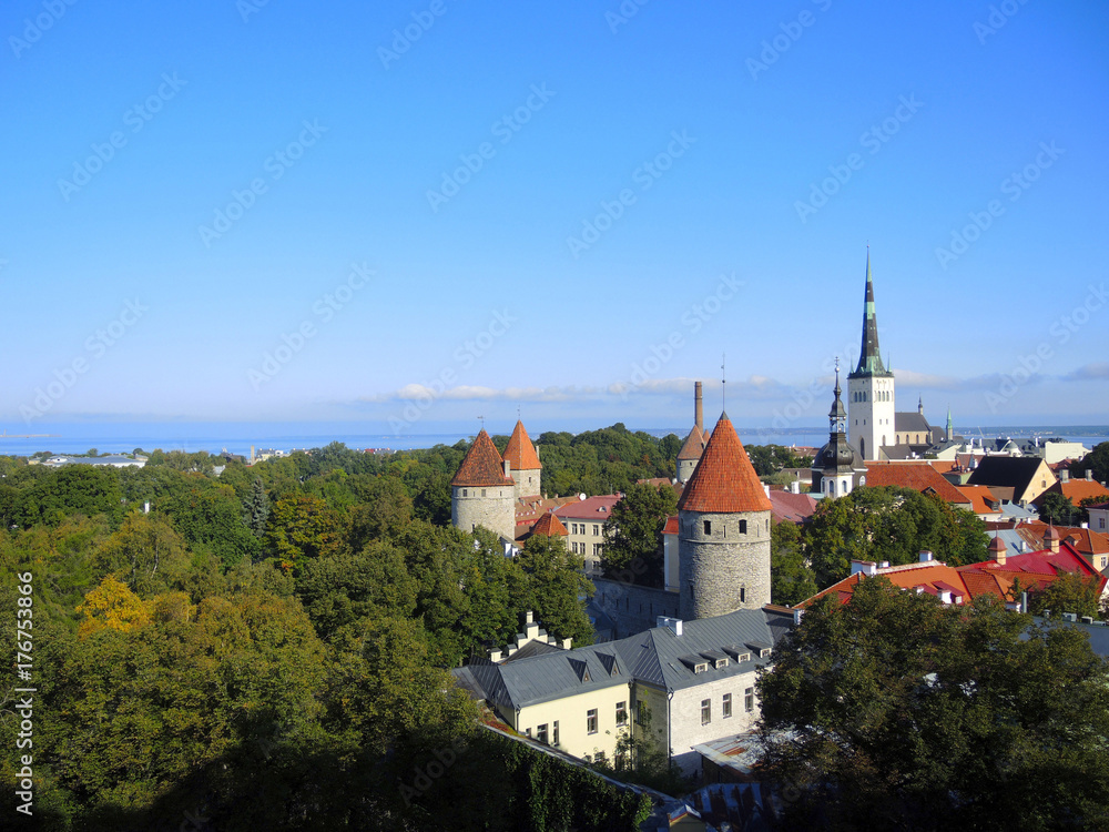 Panorama of the old part of Tallinn