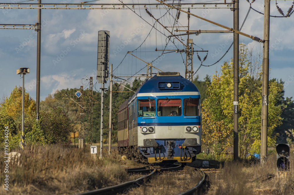 Trains and railway in Vsetaty town Trains and railway in Vsetaty town