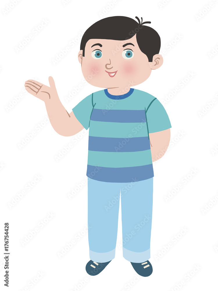 Fototapeta premium Boy Small boy explaining pose