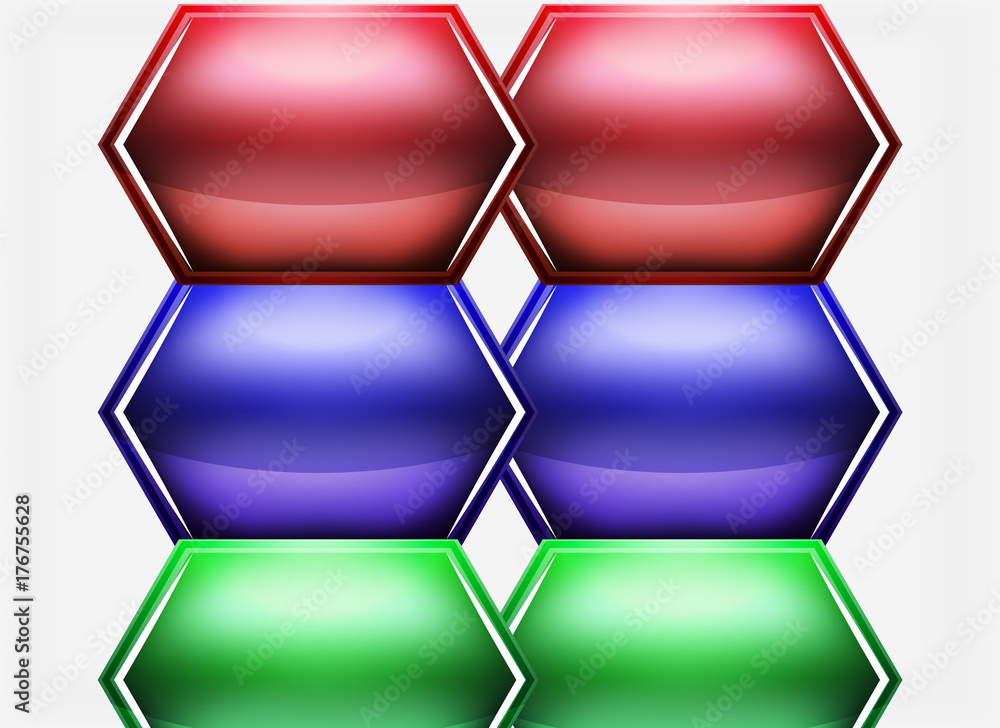 Glossy glass shapes abstract background Glossy glass shapes abstract background