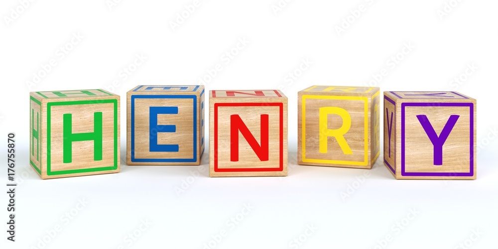 Name Henry bunte Würfel Name Henry bunte Würfel