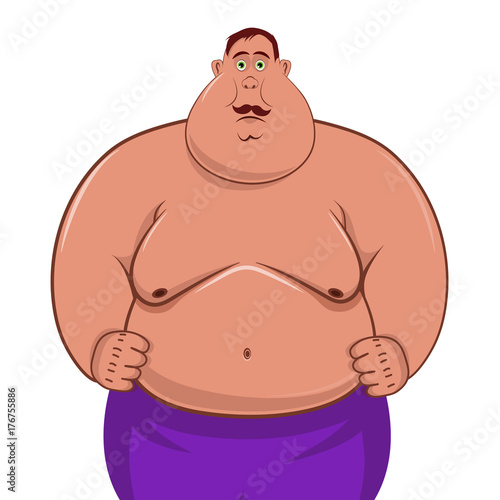Fat man Cartoon Character