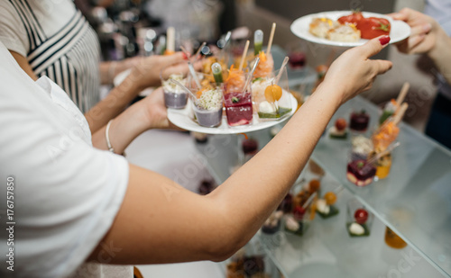 delicious dishes on the table for party