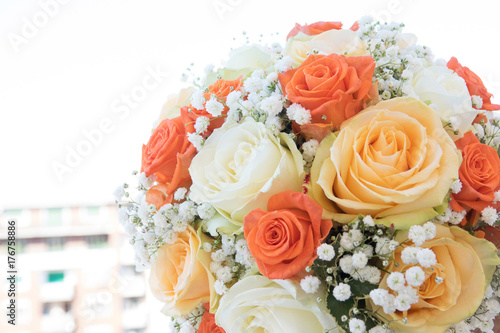 Wedding bouquets with beautiful roses