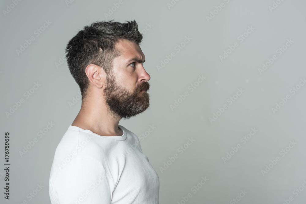 Fototapeta premium Hipster with sad face.