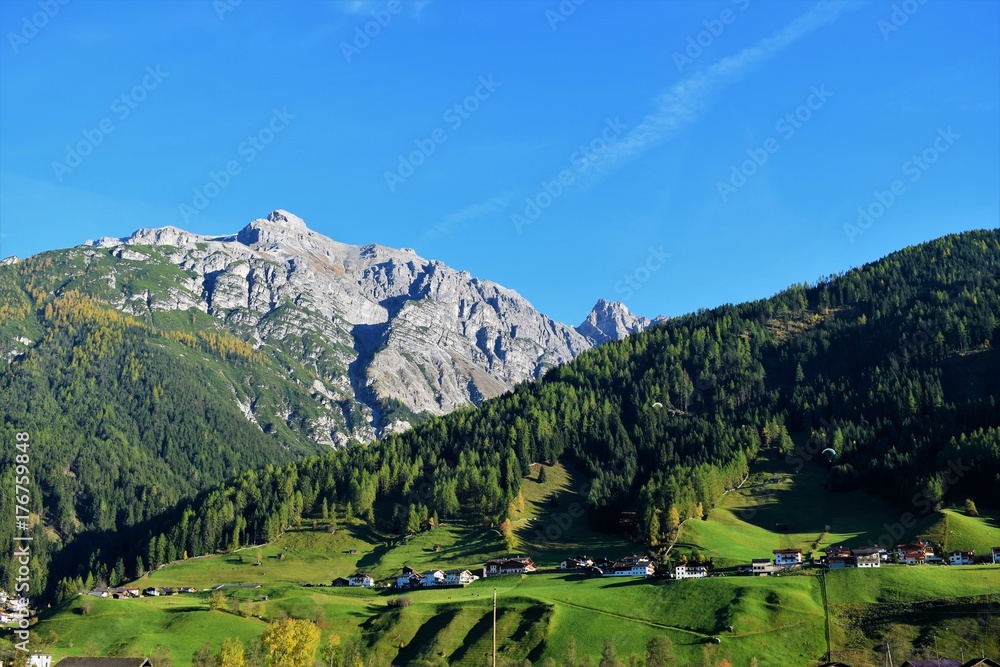 Beautiful nature in the Austrian alps in the fall