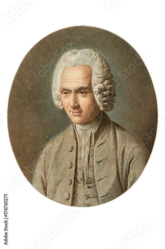 Portrait of philosopher Jean Jacques Rousseau photo