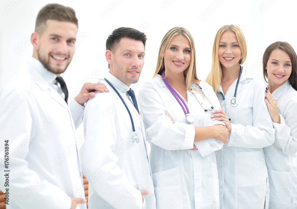 portrait of successful medical team