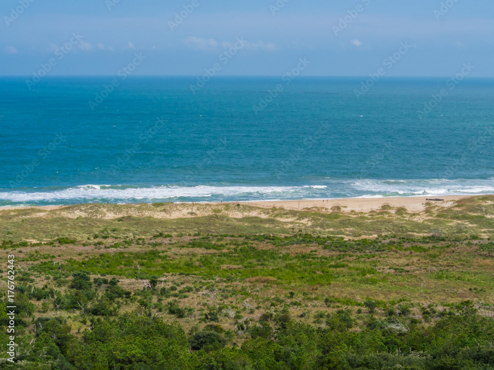 Aerial view from the top of Hatteras Lighthouse