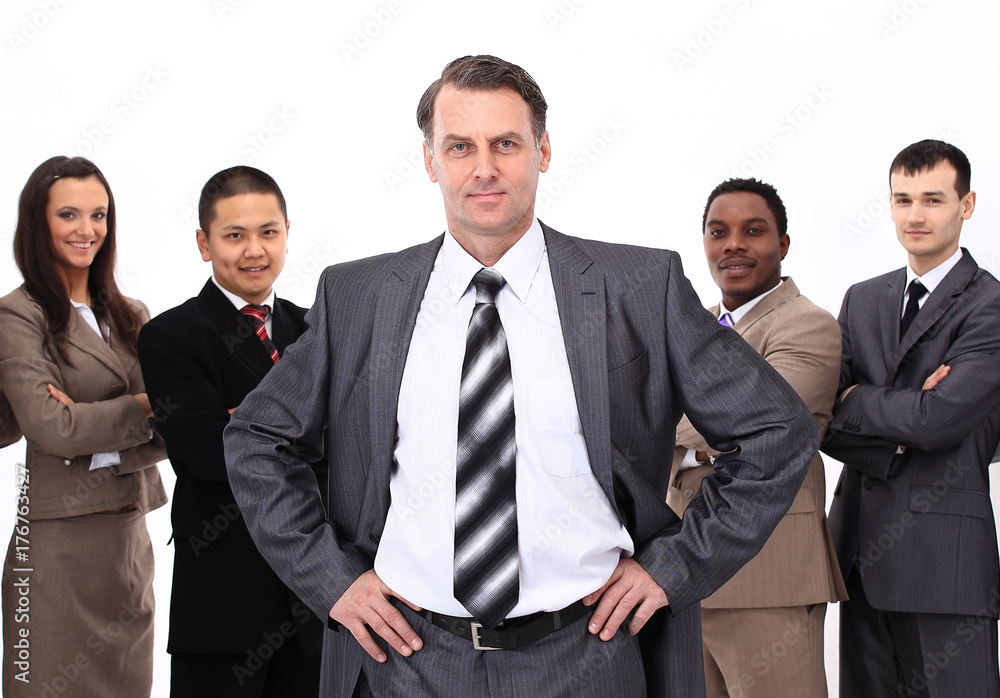 businessman on the background of business team businessman on the background of business team