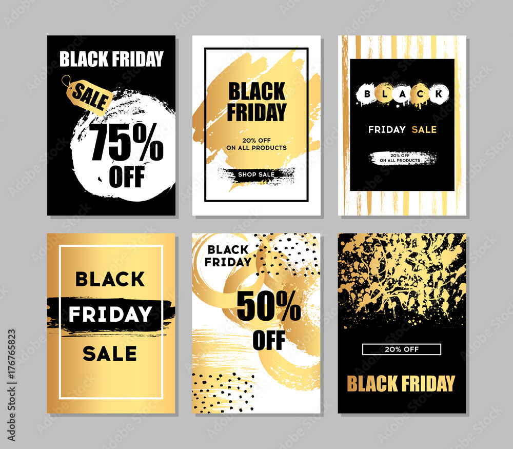 Fototapeta premium Black friday sale. Black web banner. Poster Sale. The original inscription. Vector illustration