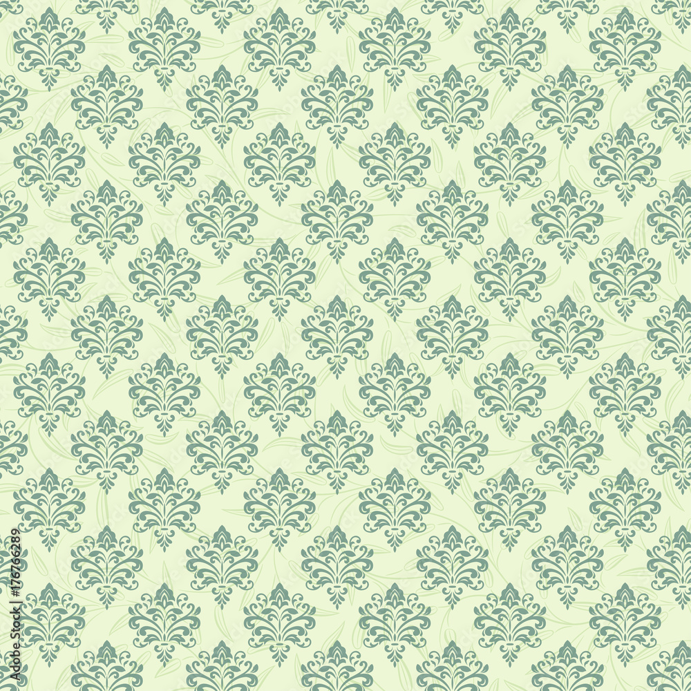 Retro background, wallpaper. Seamless overlapping patterns. Swatches are included in vector file.