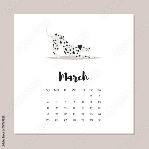 march 2018 dog year calendar