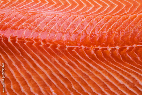 Macro shoot texture raw fresh salmon fillet