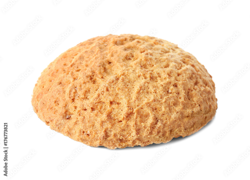 Delicious oatmeal cookie on white background Delicious oatmeal cookie on white background