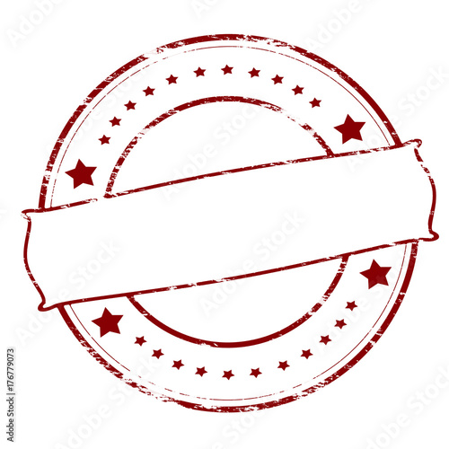 Round stamp with stars