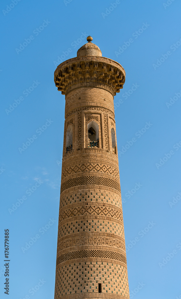 Sayid Niaz Sheliker Minaret at Itchan Kala - Khiva, Uzbekistan.