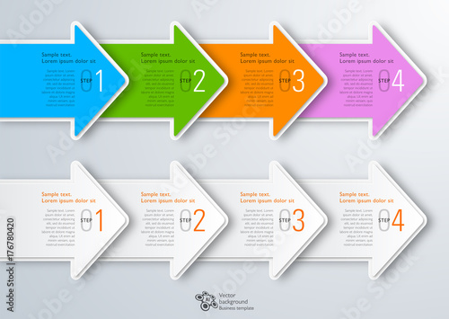 Infographics Vector Background 4-Step Arrows