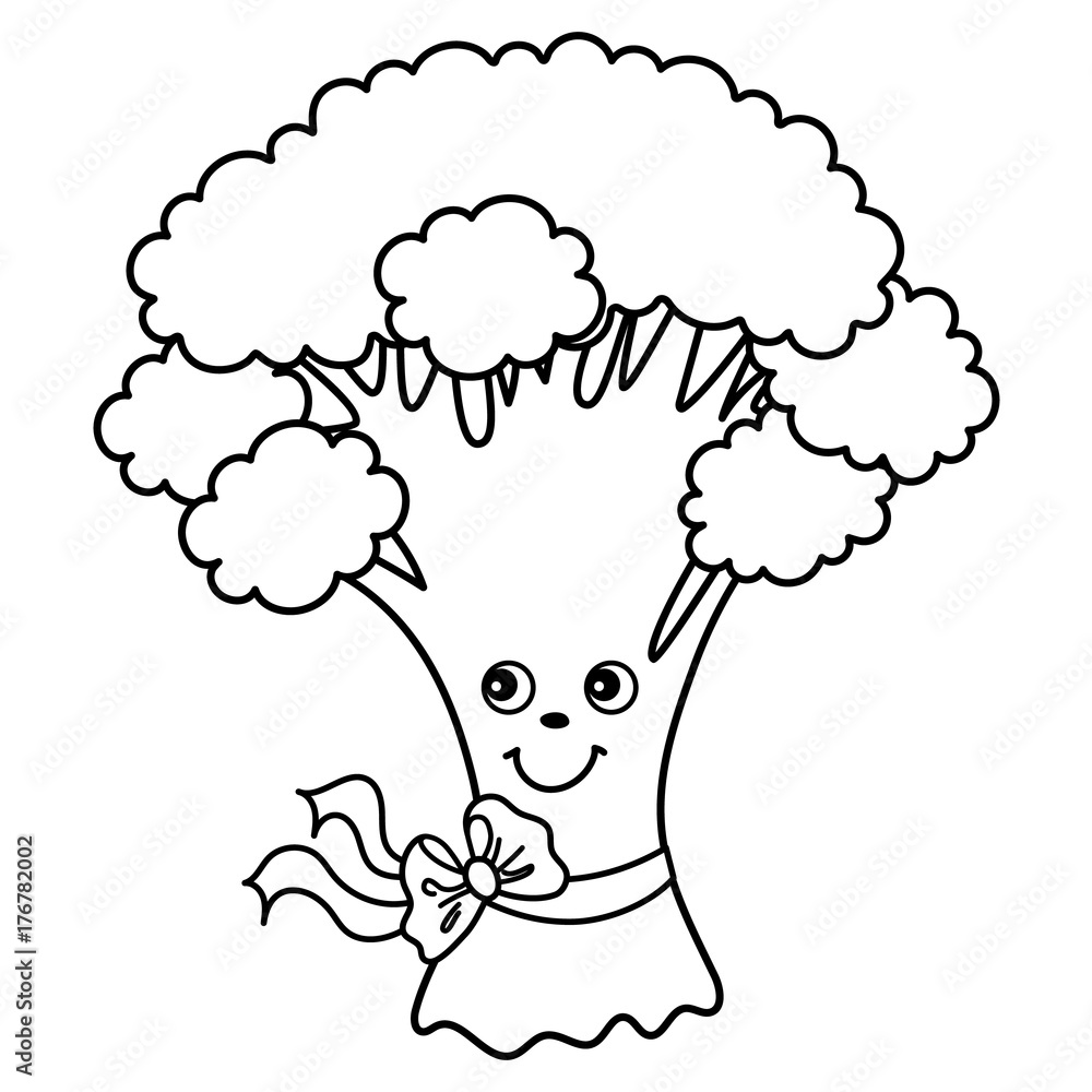 Vector Cartoon Broccoli Vector Cartoon Broccoli