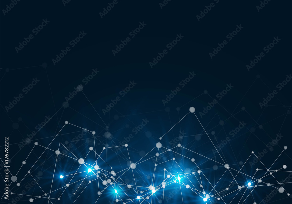 Abstract network connection background. Technology concept. - obrazy, fototapety, plakaty 