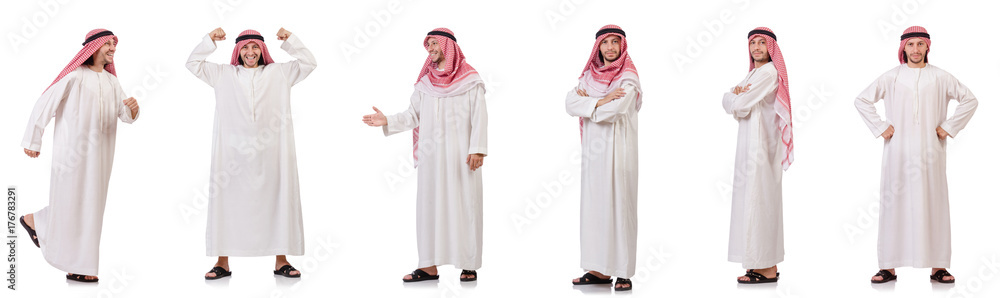 Arab man isolated on white background