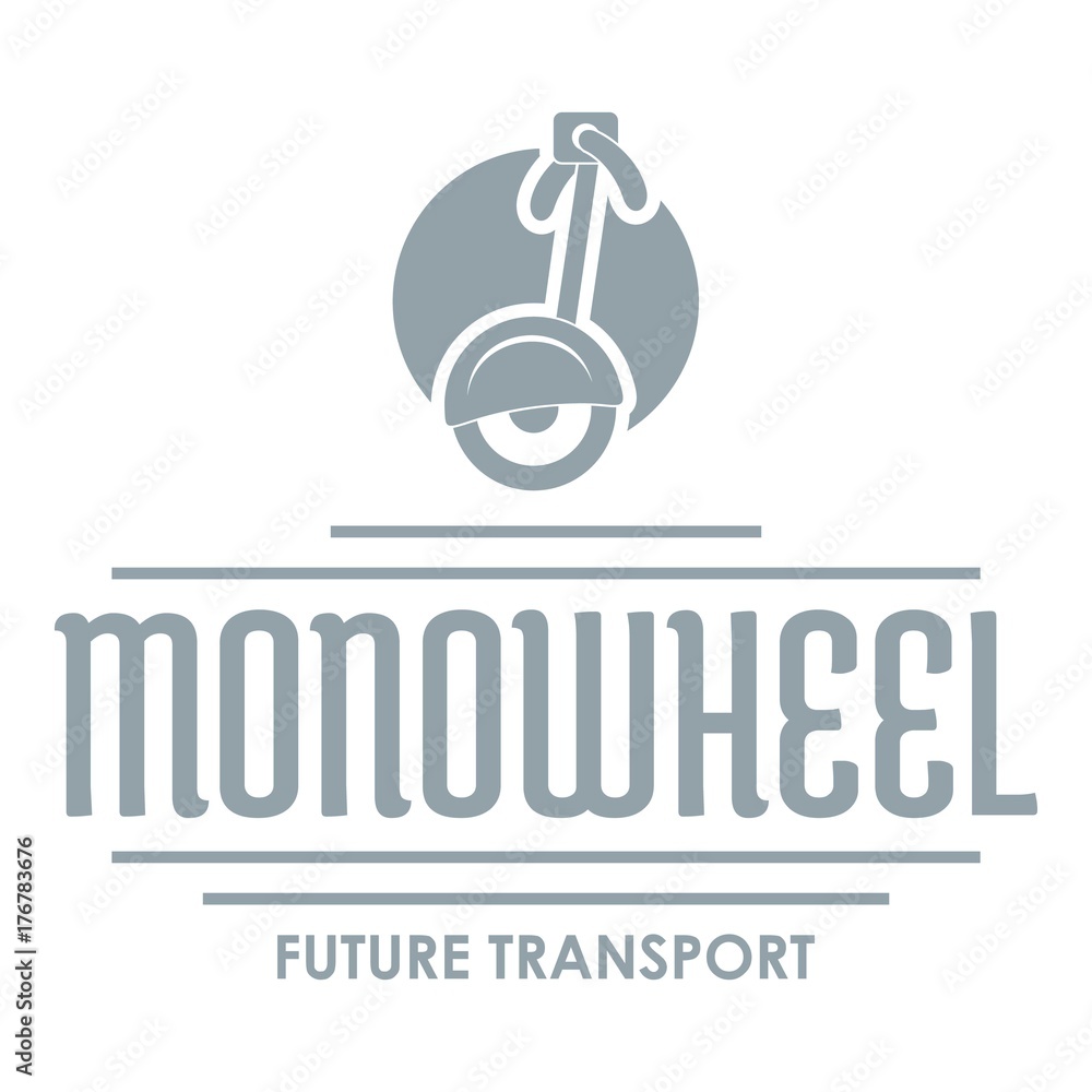 Personal mono wheel logo, simple gray style Personal mono wheel logo, simple gray style