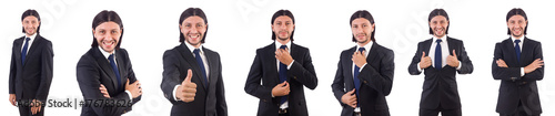 Young businessman isolated on the white background