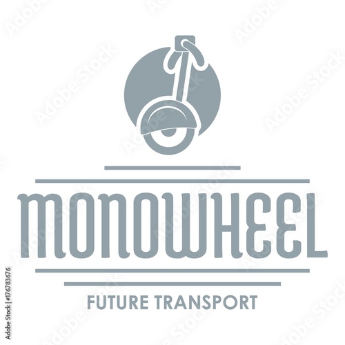 Personal mono wheel logo, simple gray style