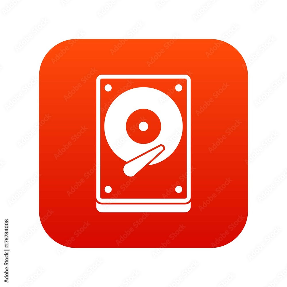 HDD icon digital red
