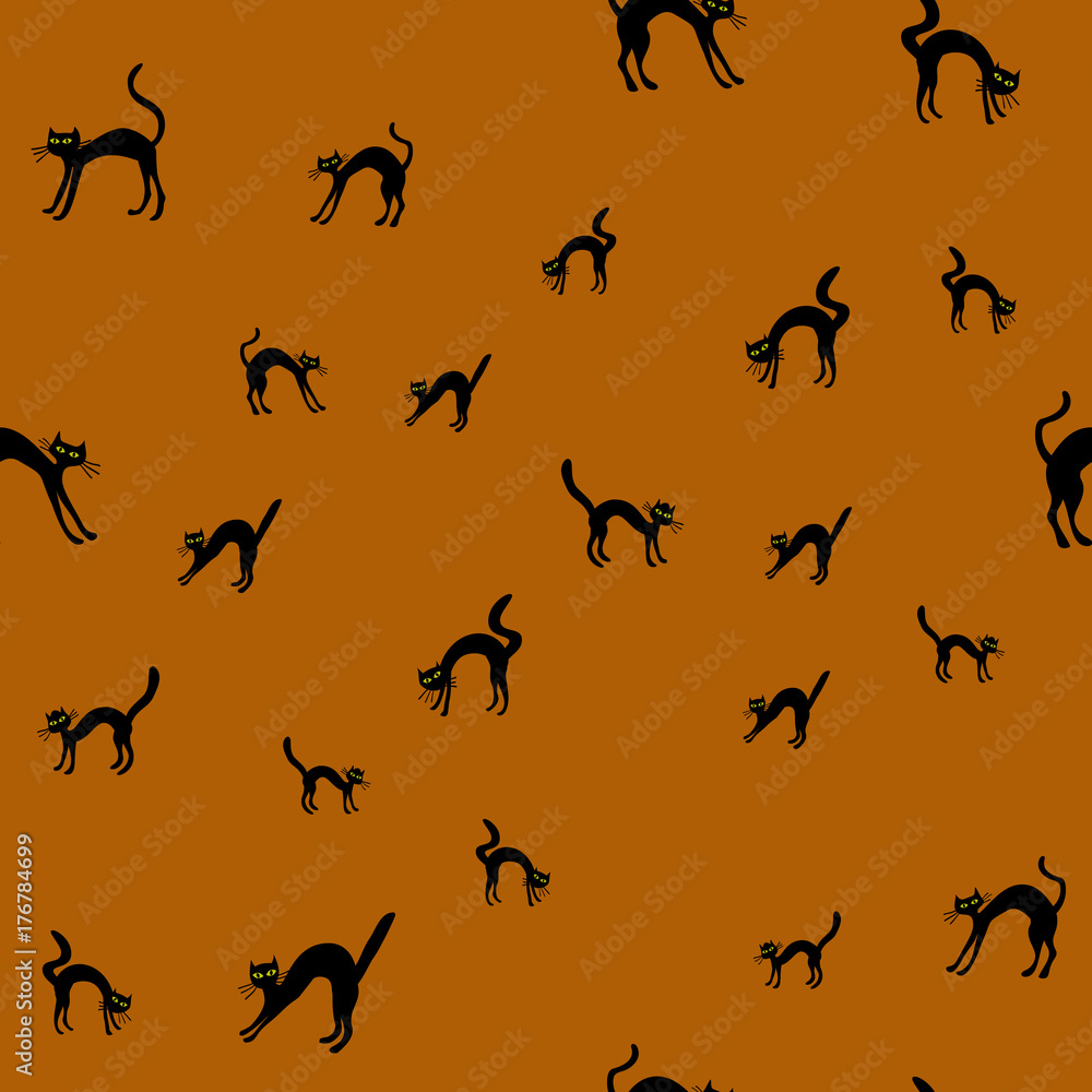 Obraz premium vector halloween seamless pattern