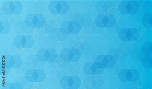 Abstract polygon template  blue color with gradient  vector graphic