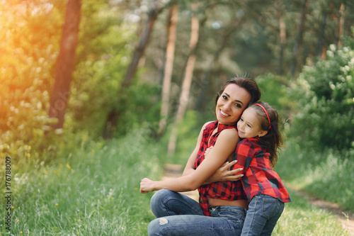 Mother with daughter