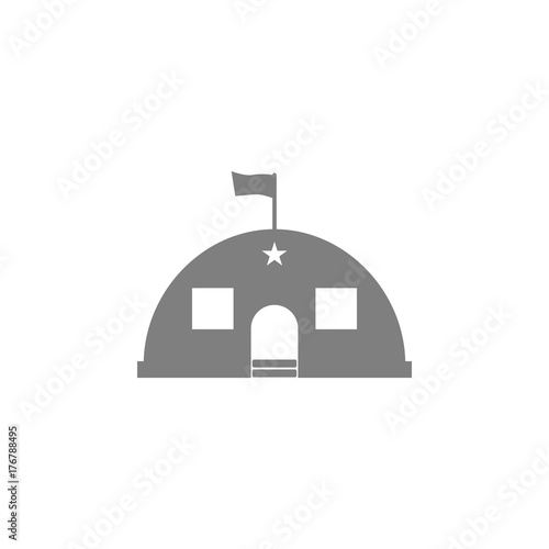 Barracks, military tent icon