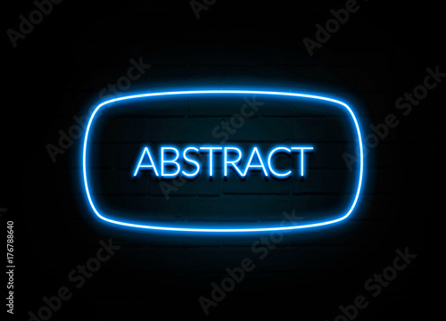 Abstract - colorful Neon Sign on brickwall