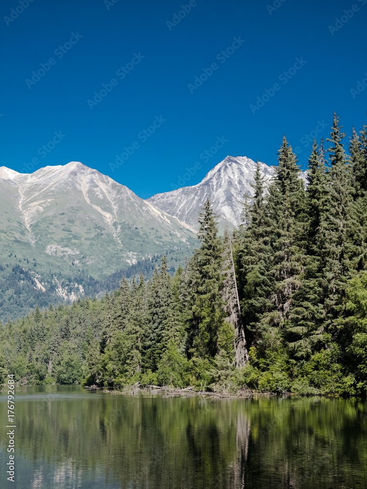 Snowcapped Mountains at Mosquito Lake