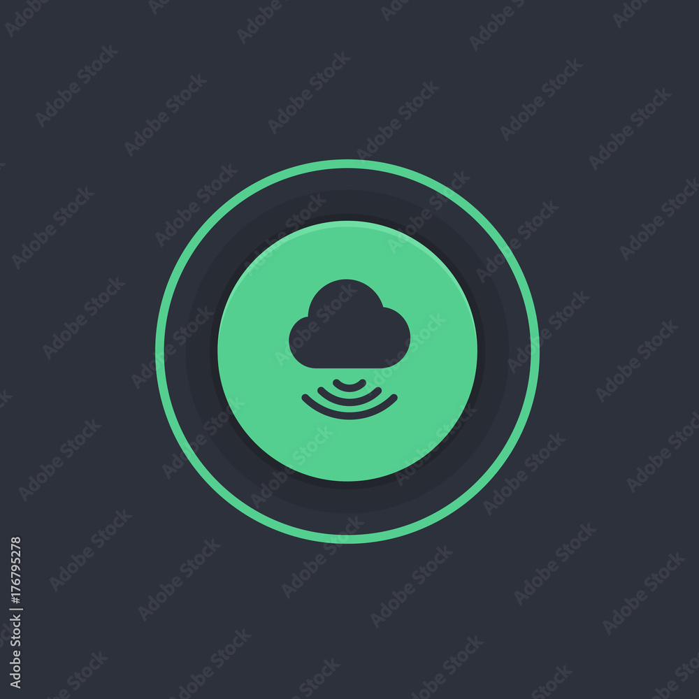Obraz premium Modern Circle App Button