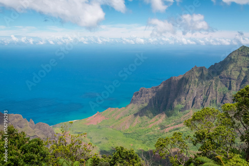 Kalalau Lookout of Nāpali Coast State Wilderness, Kauai, Hawaii