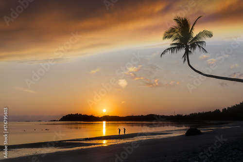 Fototapeta Naklejka Na Ścianę i Meble -  Beach Sunrise on Bintan Island, Indonesia
