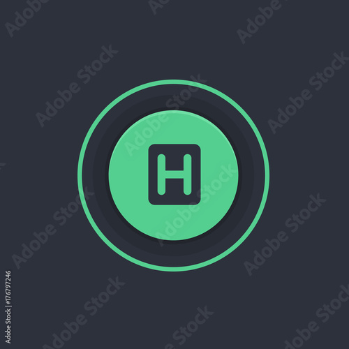 Modern Circle App Button