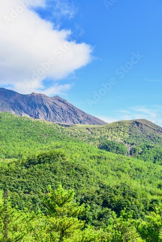 Landscape of Sakurajima Volcano