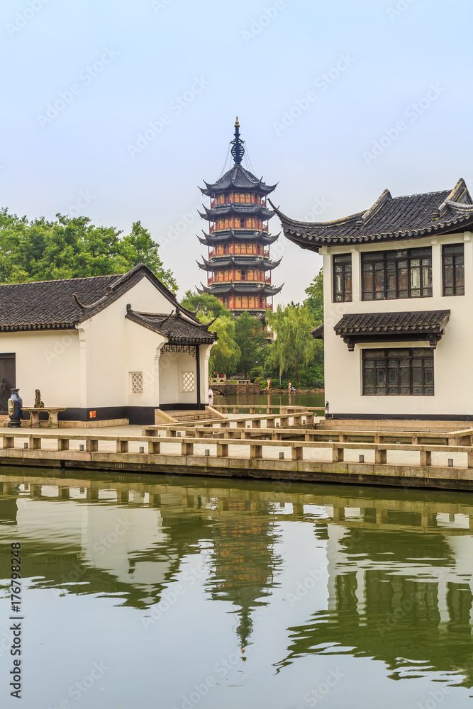 Fototapeta premium Chinese classical architecture landscape