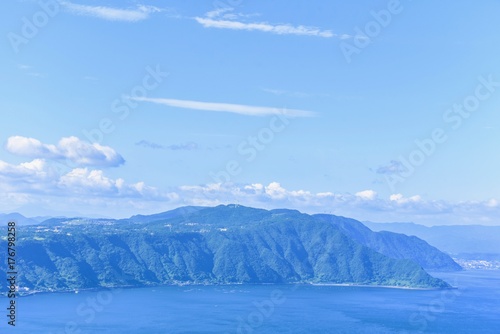 Fototapeta Naklejka Na Ścianę i Meble -  Picturesque Scenery of Kinko Bay in Kagoshima