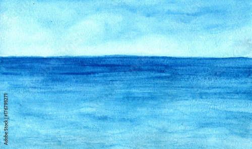 Obraz na płótnie Ocean w akwareli